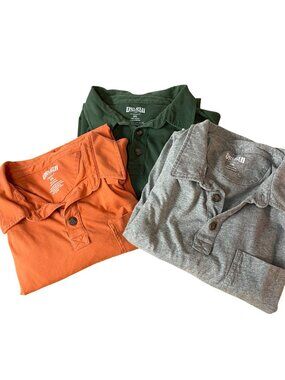 Bundle of 3 Duluth Trading Co Longtail T Short Sleeve Polo Shirts Sz 2XL